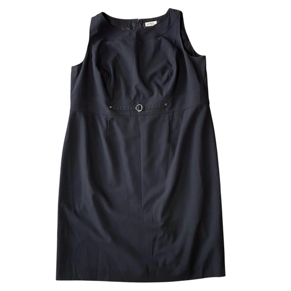 TAHARI Sleeveless Black Sheath Dress - Picture 1 of 6